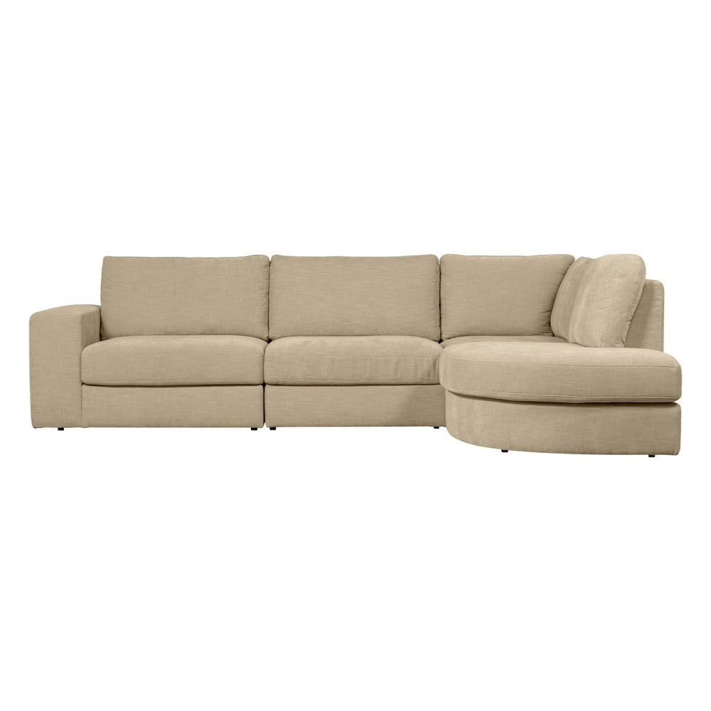 "Family" dešinės pusės kampinė sofa, smėlio spalva - Namų Idėja