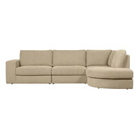 "Family" dešinės pusės kampinė sofa, smėlio spalva - Namų Idėja