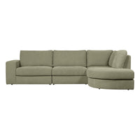 "Family" dešinės pusės kampinė sofa, žalia - Namų Idėja