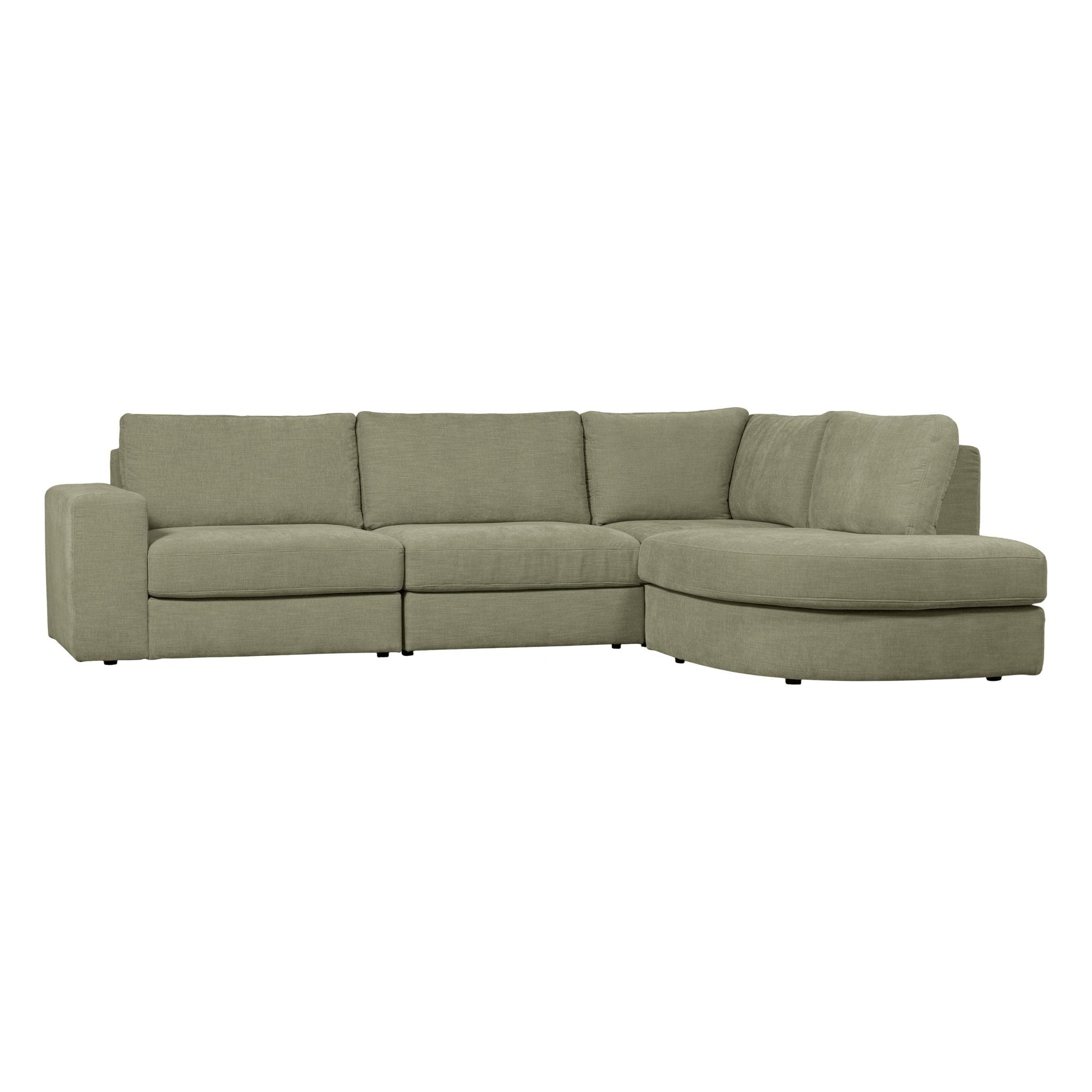 "Family" dešinės pusės kampinė sofa, žalia - Namų Idėja