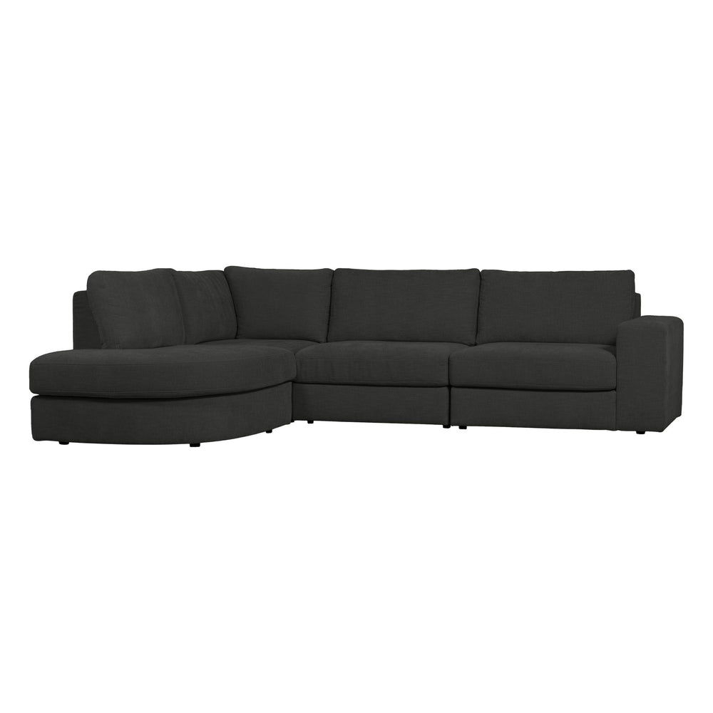 "Family" kairės pusės kampinė sofa, antracito spalva - Namų Idėja