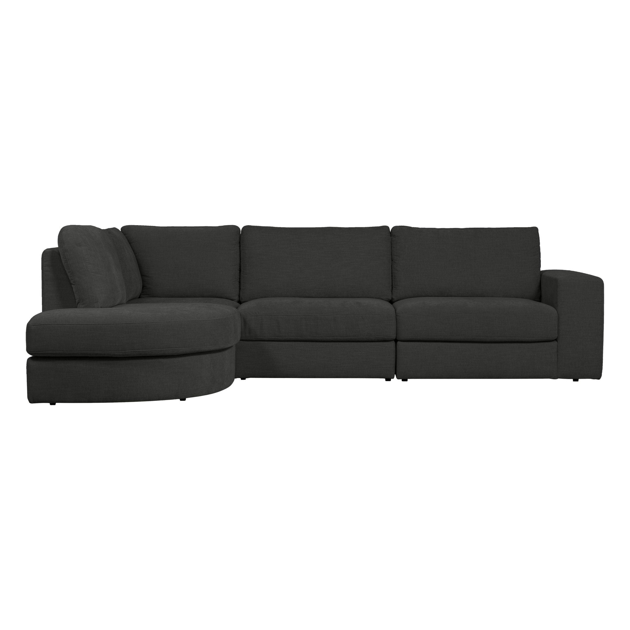 "Family" kairės pusės kampinė sofa, antracito spalva - Namų Idėja
