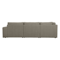 "Family" kairės pusės kampinė sofa, šiltai pilka - Namų Idėja