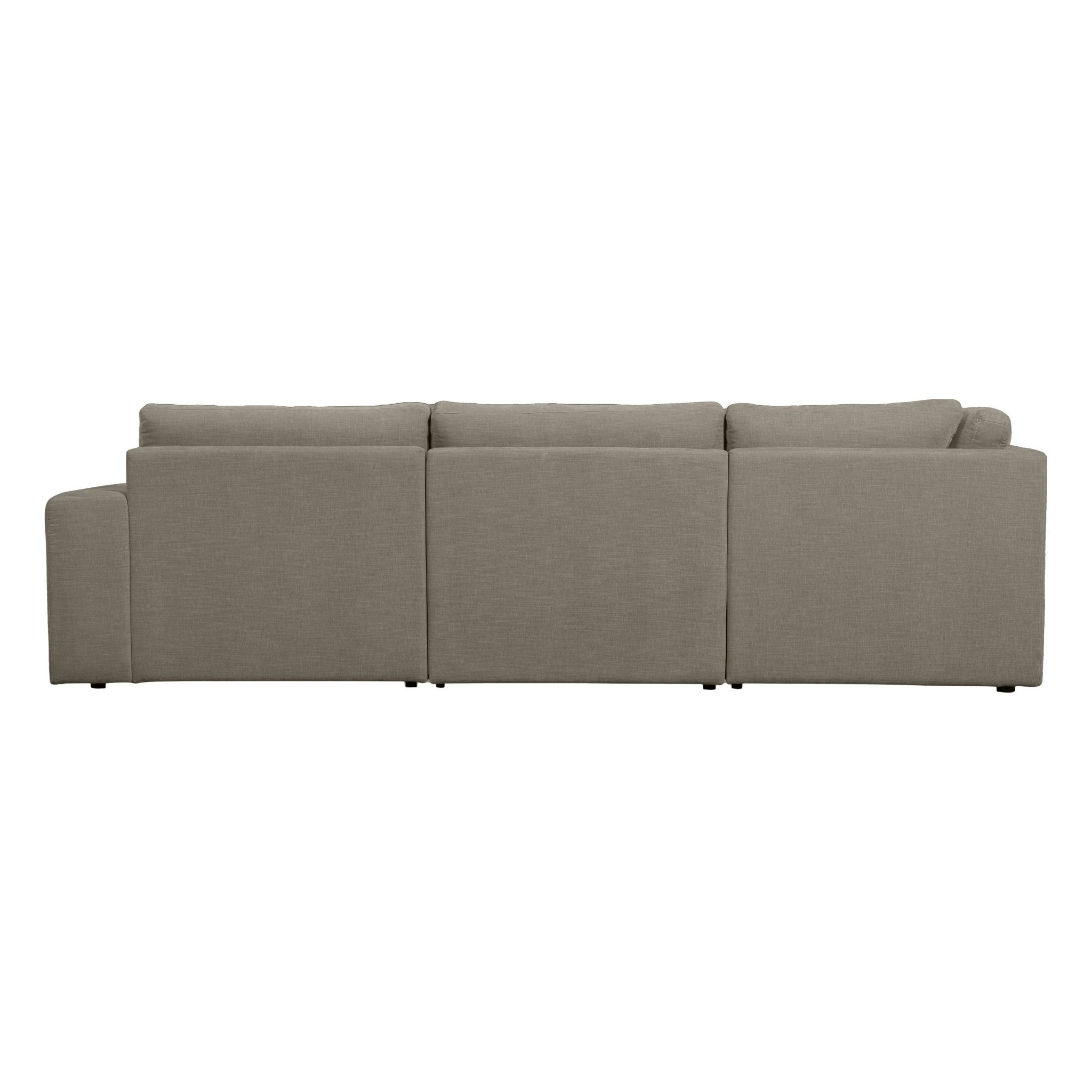 "Family" kairės pusės kampinė sofa, šiltai pilka - Namų Idėja