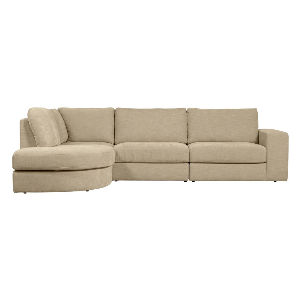 "Family" kairės pusės kampinė sofa, smėlio spalva - Namų Idėja
