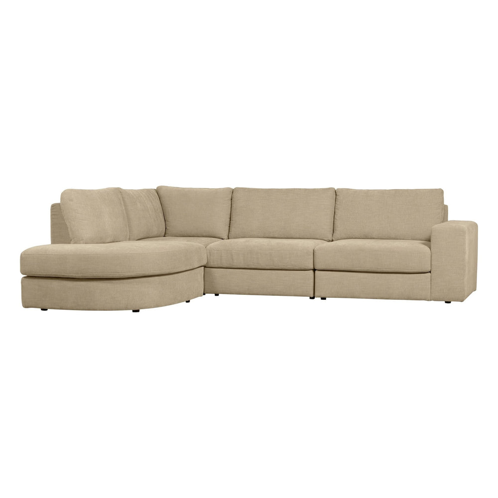 "Family" kairės pusės kampinė sofa, smėlio spalva - Namų Idėja
