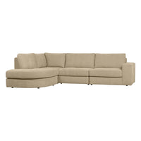 "Family" kairės pusės kampinė sofa, smėlio spalva - Namų Idėja