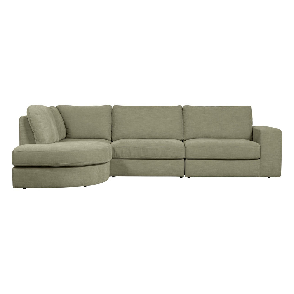 "Family" kairės pusės kampinė sofa, žalia - Namų Idėja
