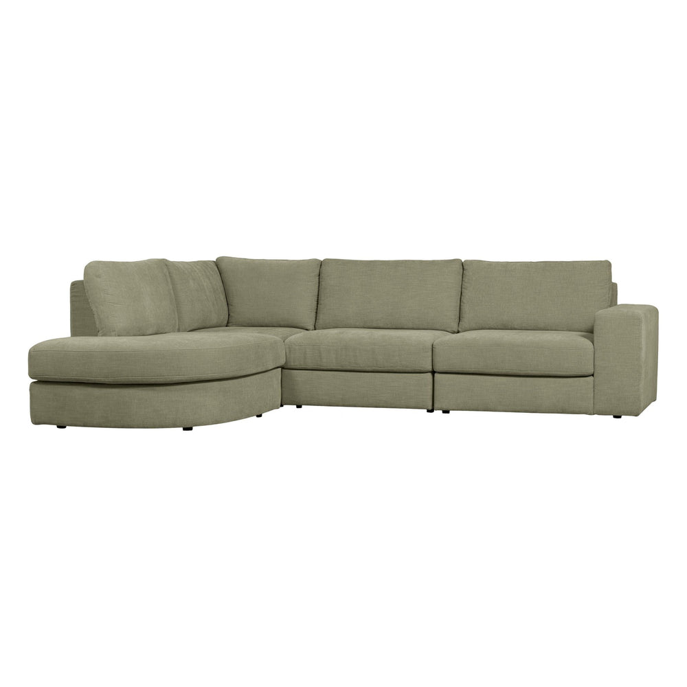 "Family" kairės pusės kampinė sofa, žalia - Namų Idėja