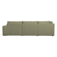 "Family" kairės pusės kampinė sofa, žalia - Namų Idėja