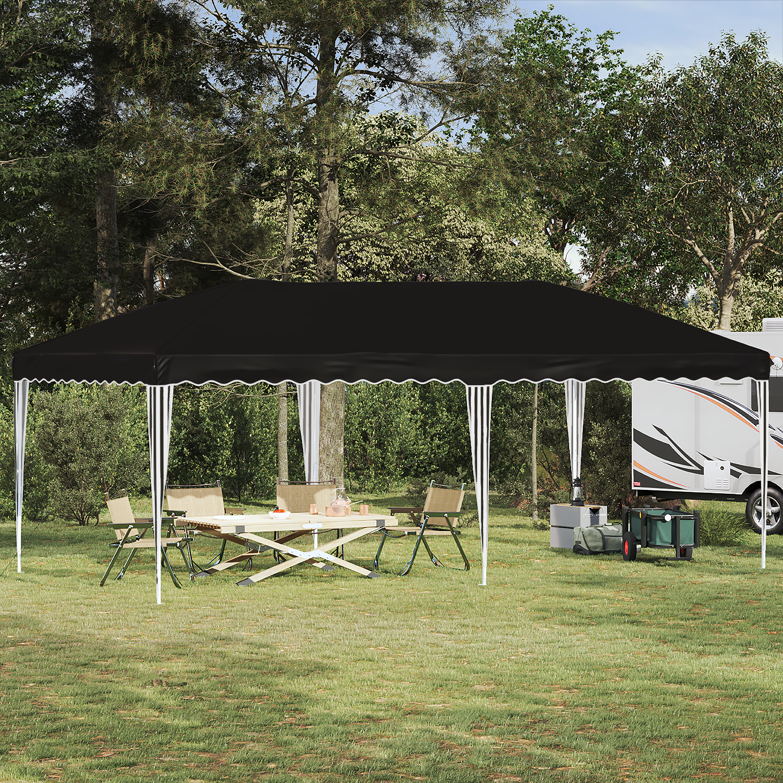 Salas svētku telts 575 x 290 x 245 cm melna