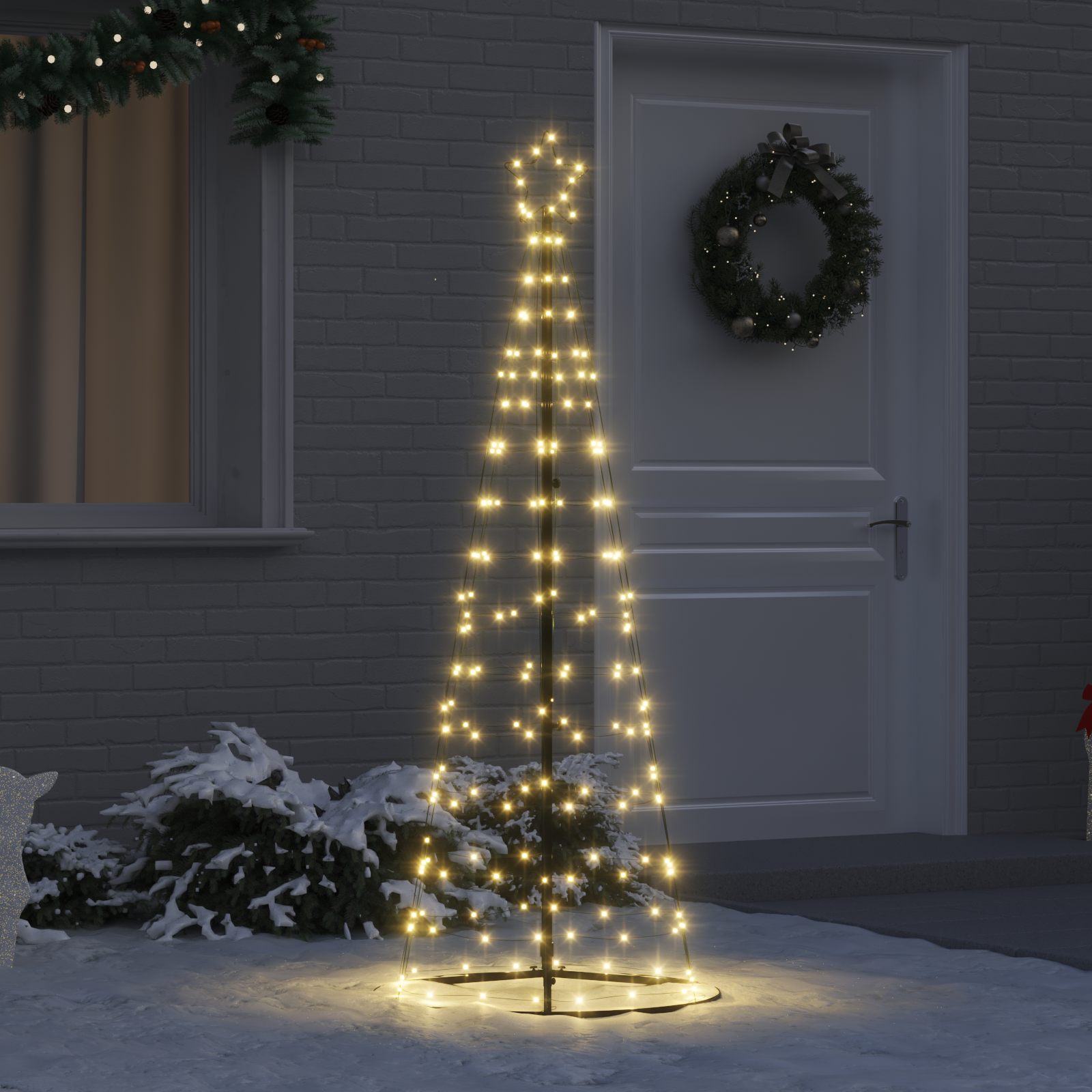LED Kalėdų medis su 390 LED s stovu Šilta balta 250 cm Geležis