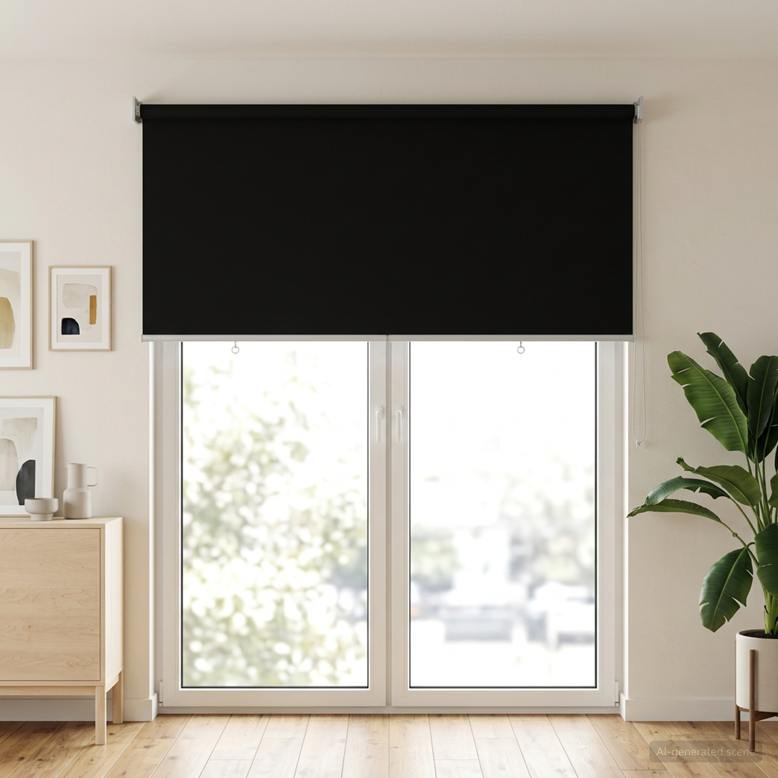 Ritininė užuolaida UV apsaugai Juoda 120 x 230 cm Poliesteris
