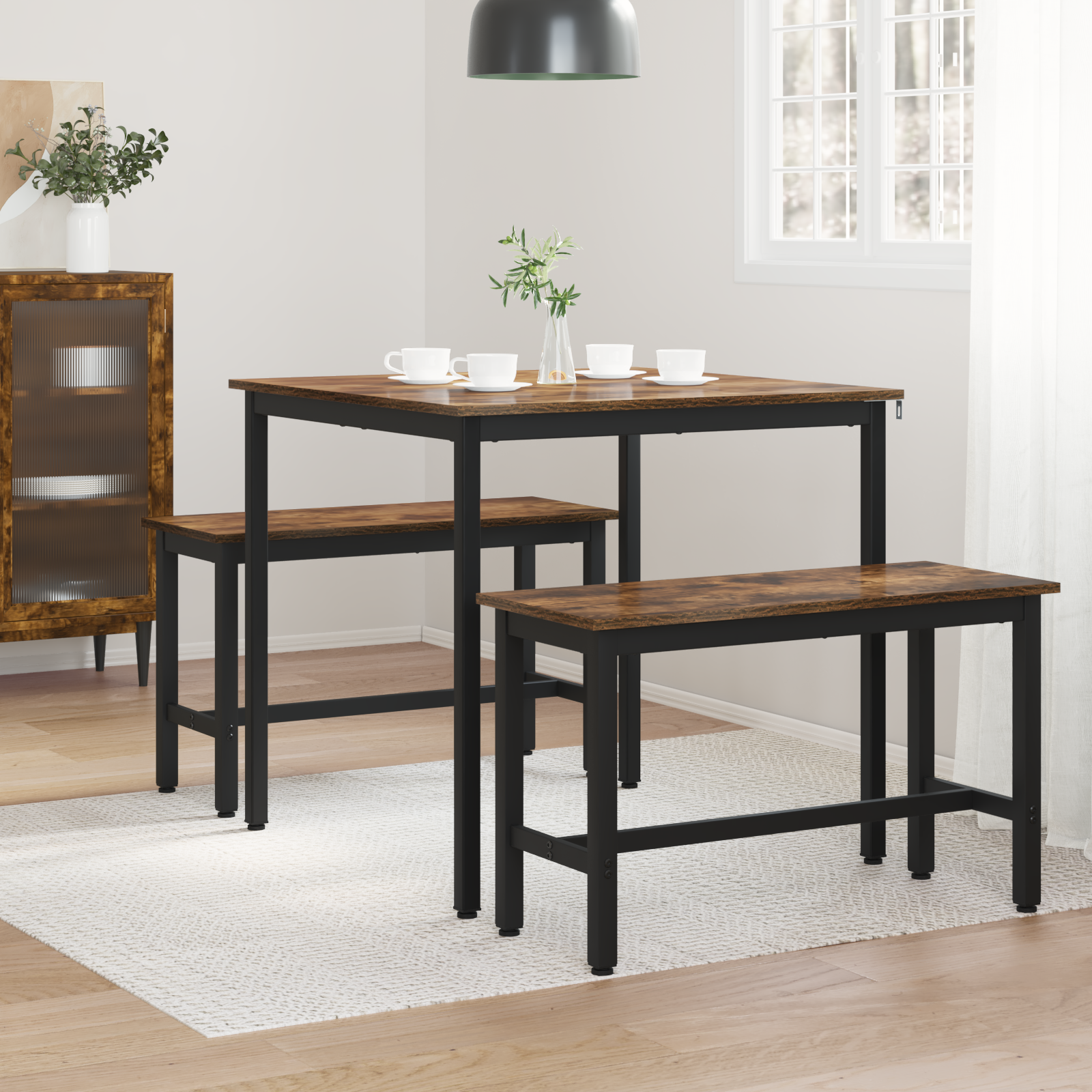 Valgomieji stalai 80 x 80 x 75 cm METALAS