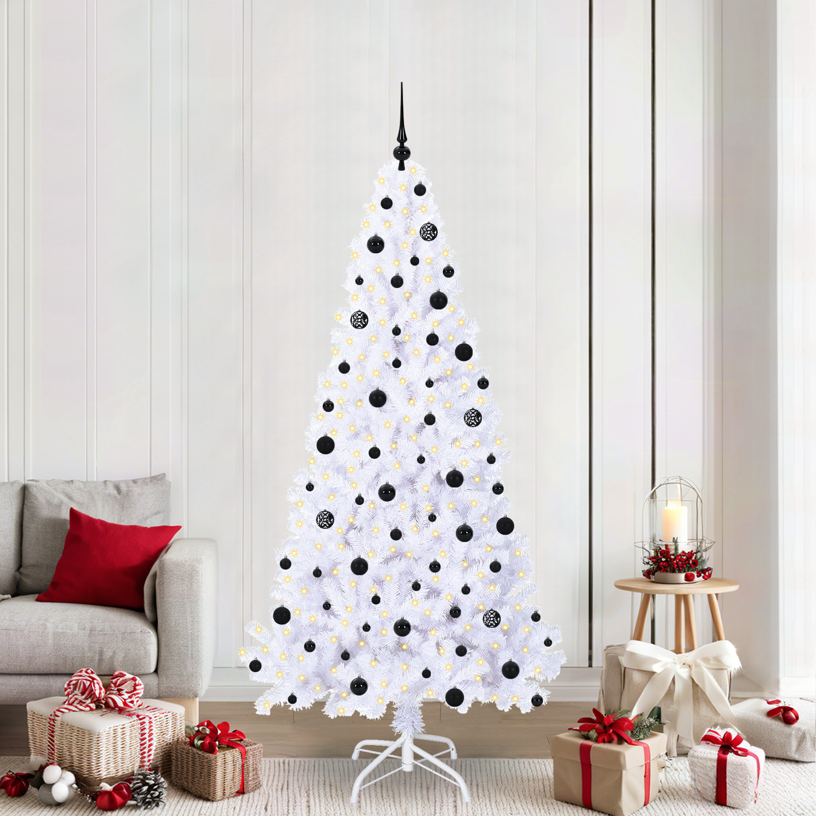 Dirbtinė Kalėdų eglutė FROST EVERGREEN, su 300 LED Balta 210 vnt.