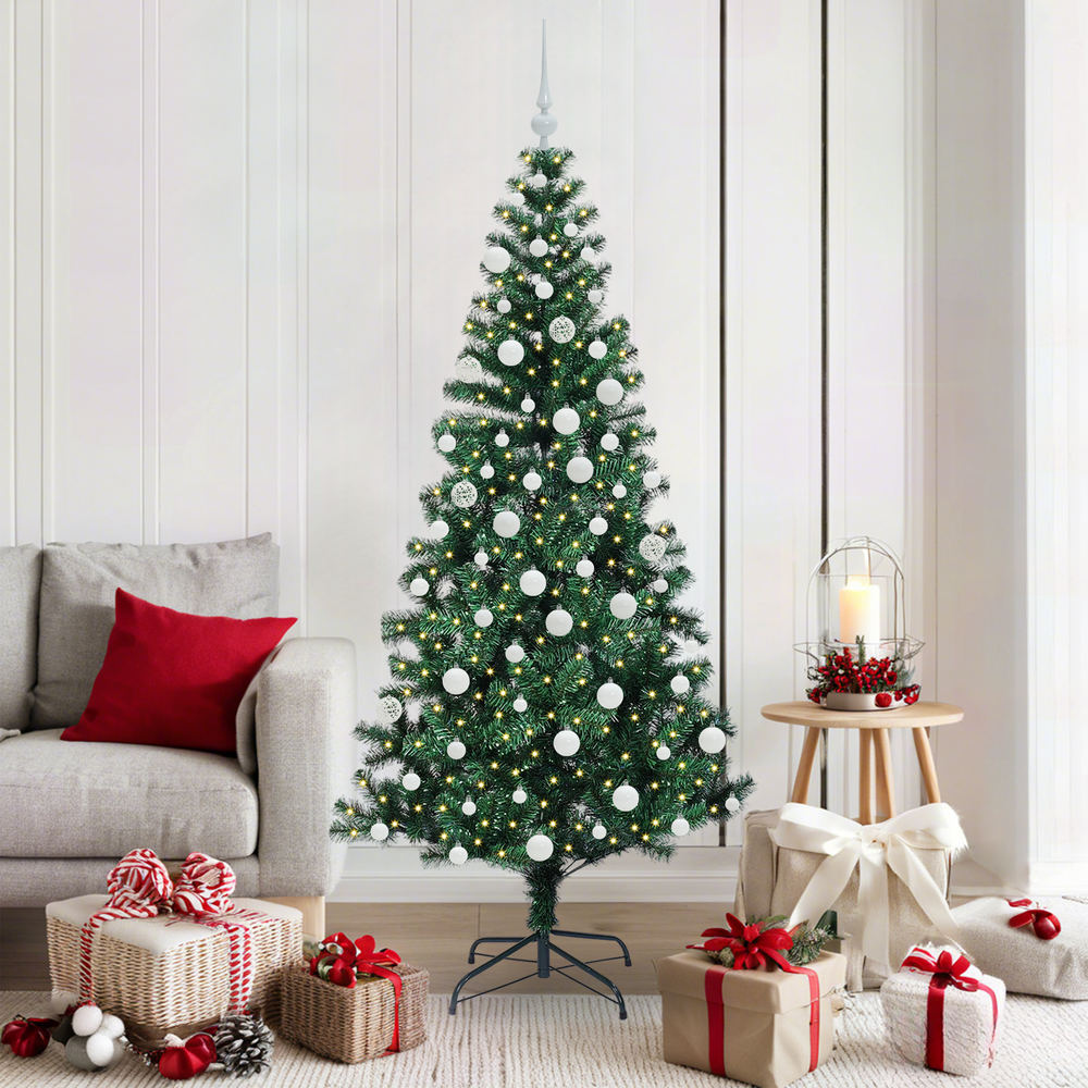 Artificial Pre-lit Christmas Tree Green 180 cm