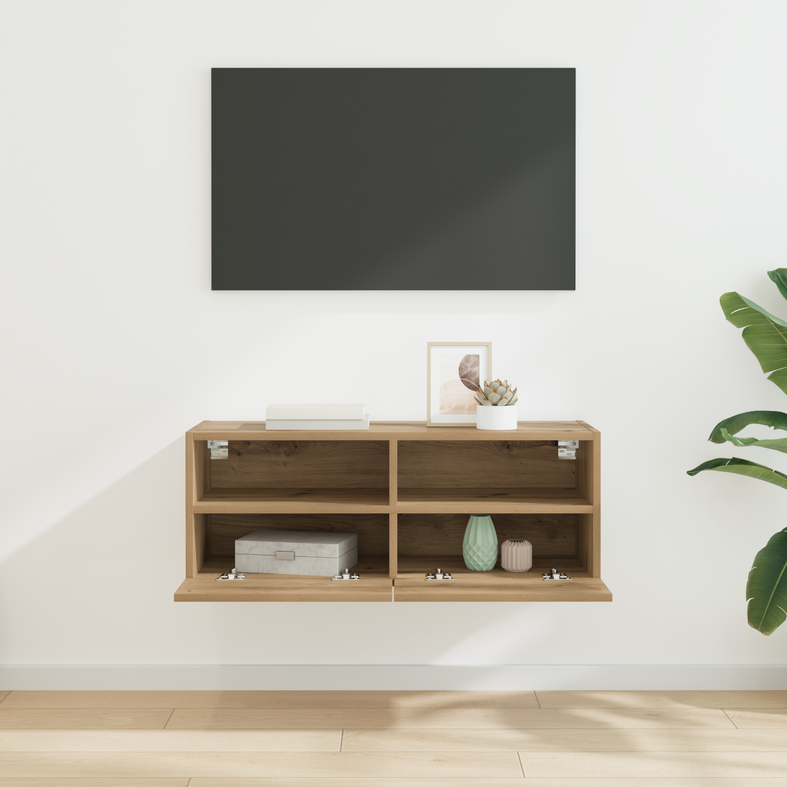 TV sieninė spintelė Amatininkų ąžuolas 80 x 30 x 30 cm
