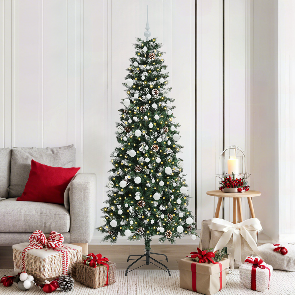Artificial Christmas Tree Green 180 cm PVC, Plastic and Steel