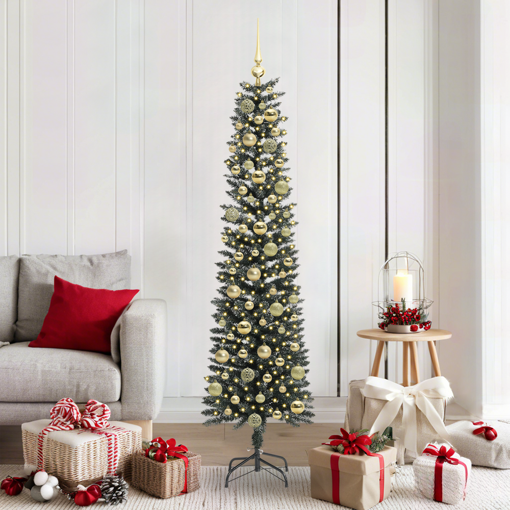 Artificial Christmas Tree Green 180 cm PVC, plastic and steel