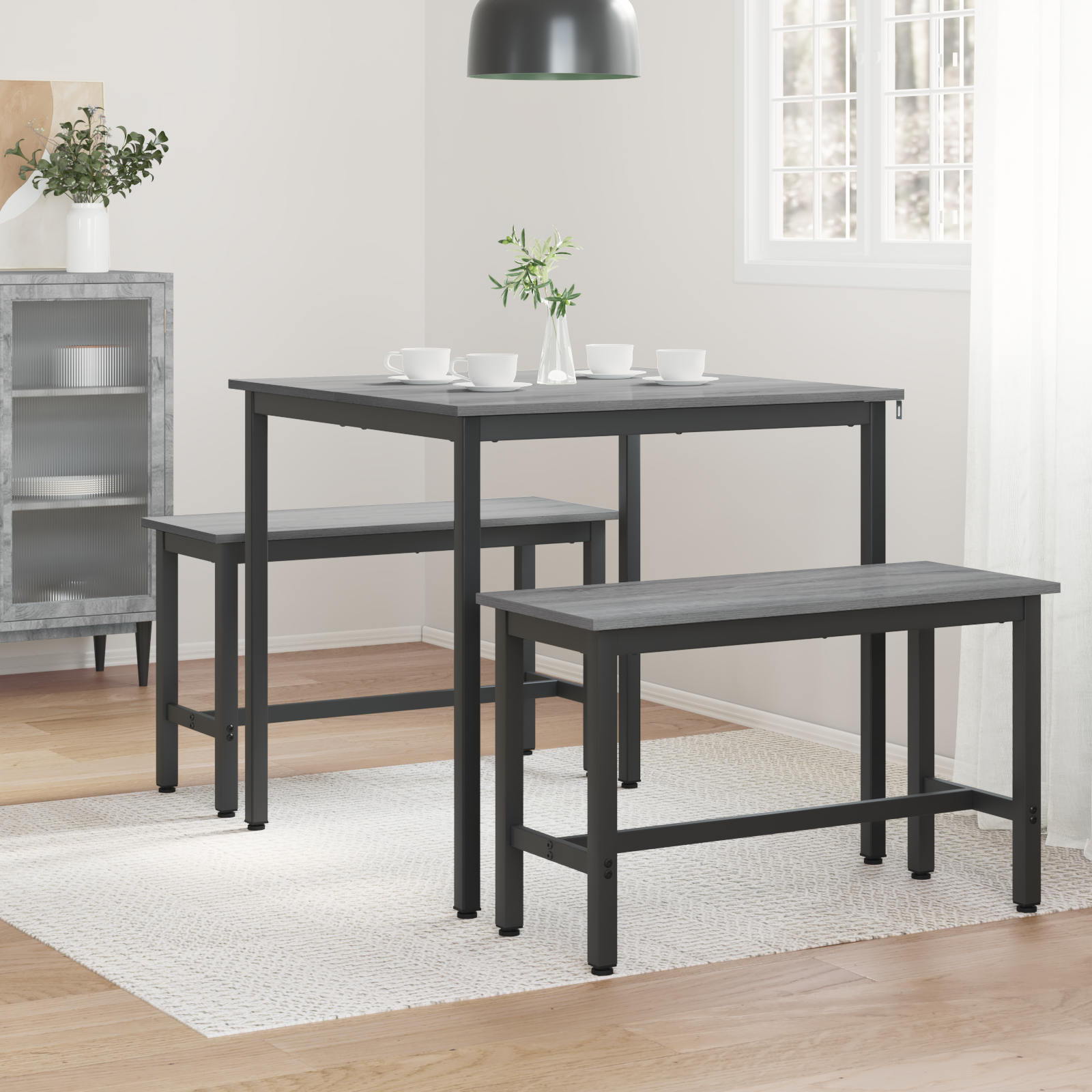 Valgomieji stalai 80 x 80 x 75 cm METALAS
