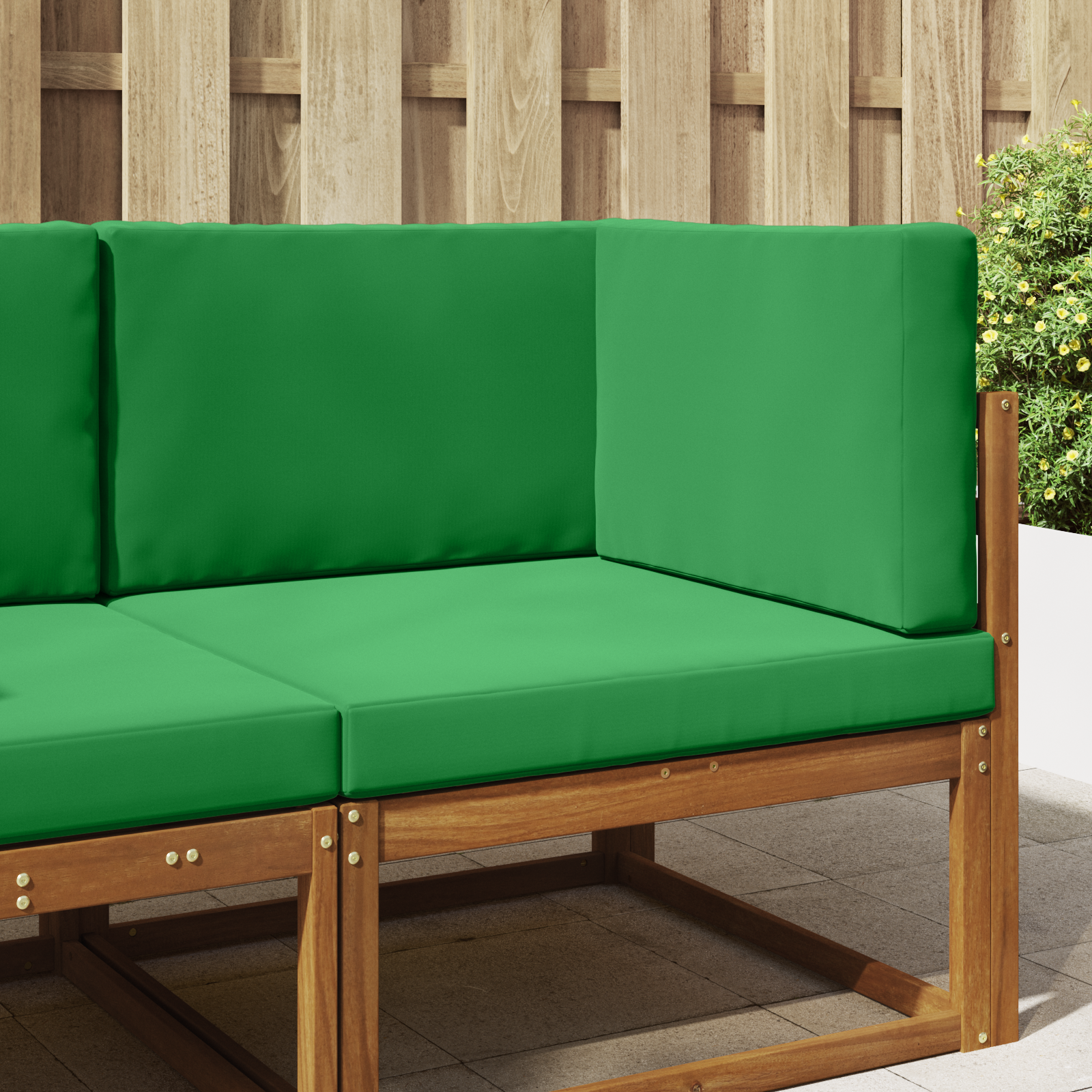 Lauko sofa pagalvėlė 3 pcs Žalia Poliesteris