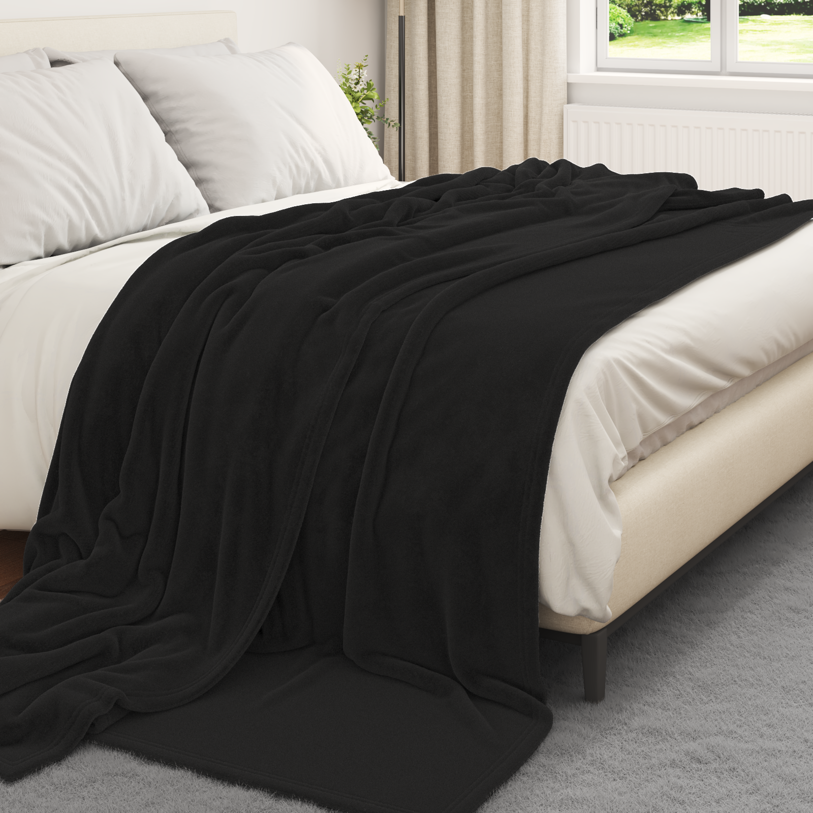 Mestie pledi 6 gab. Melni 220 x 240 cm Flysas