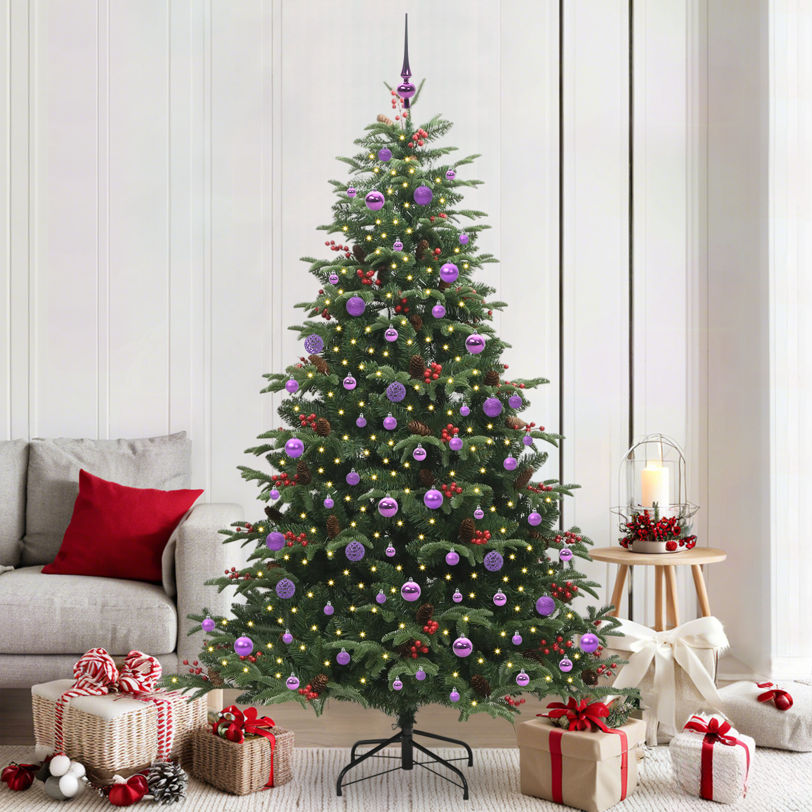 Dirbtinė Kalėdų eglutė BOREAL GROVE, Žalia 210 cm . , metalas , plastikas