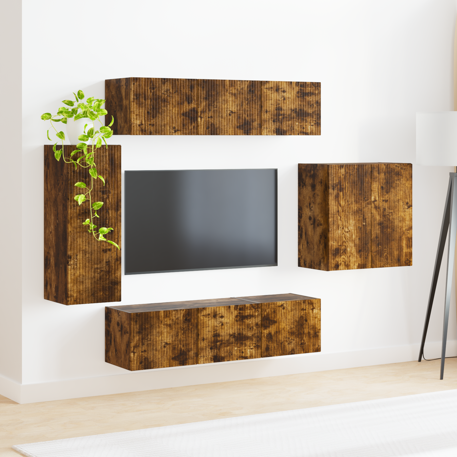 6 pcs Smoked oak
