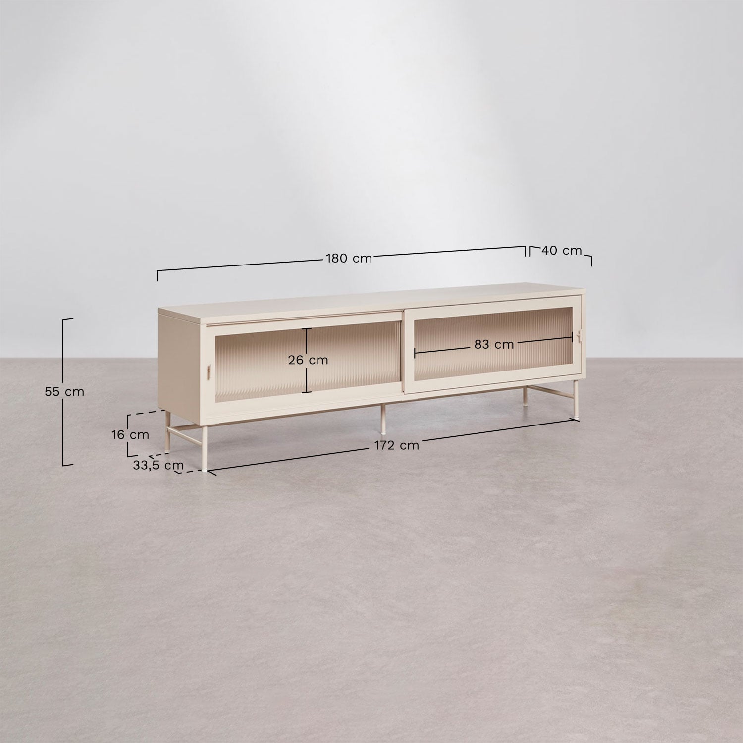 TV cabinet PAOLINE, acacia wood