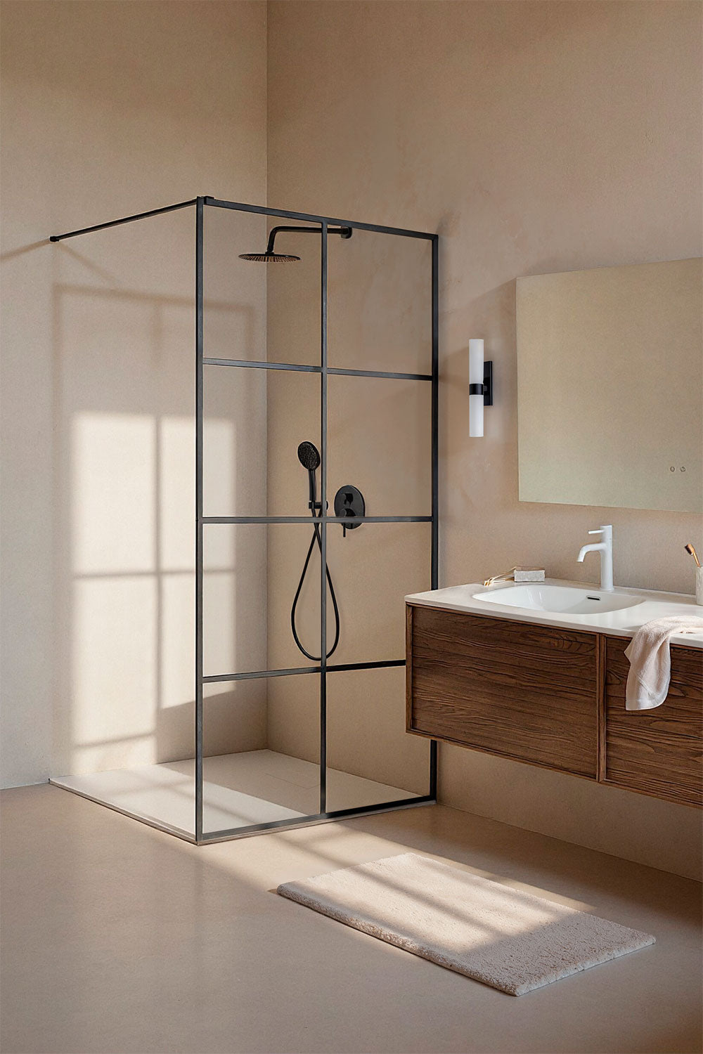 Fiksuota dušo sienelė TARUINO 80 cm, 8 mm grūdintas stiklas