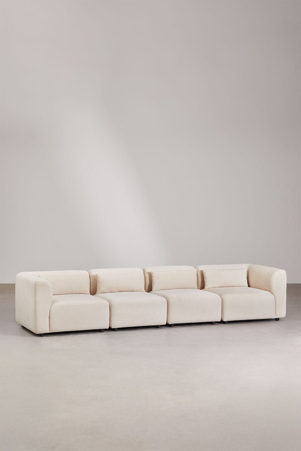 Sofa FOGLERA visu dydžiu, smėlio linas šenilo