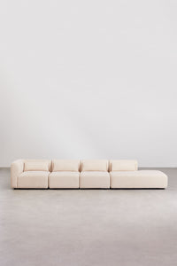 Modulinė sofa FOGLERA su dešiniuoju gultu – artimas planas