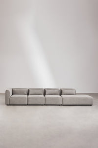 Modulinė sofa FOGLERA su dešiniuoju gultu – kitu rakursu