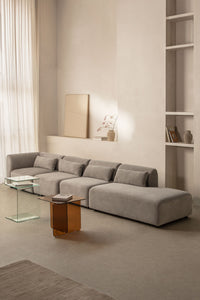 Modulinė sofa FOGLERA su dešiniuoju gultu – bendras siluetas
