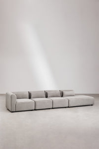 Modulinė sofa FOGLERA su dešiniuoju gultu – artimas planas
