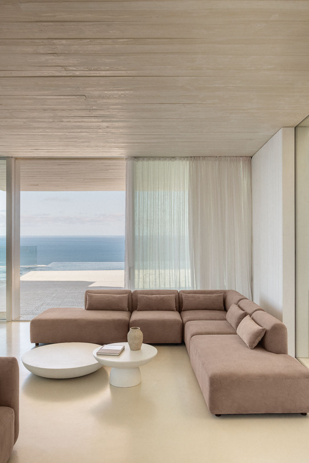 Modulinė sofa FOGLERA, kupranugario spalvos velvetas, 5 dalys, dvigubas gultas