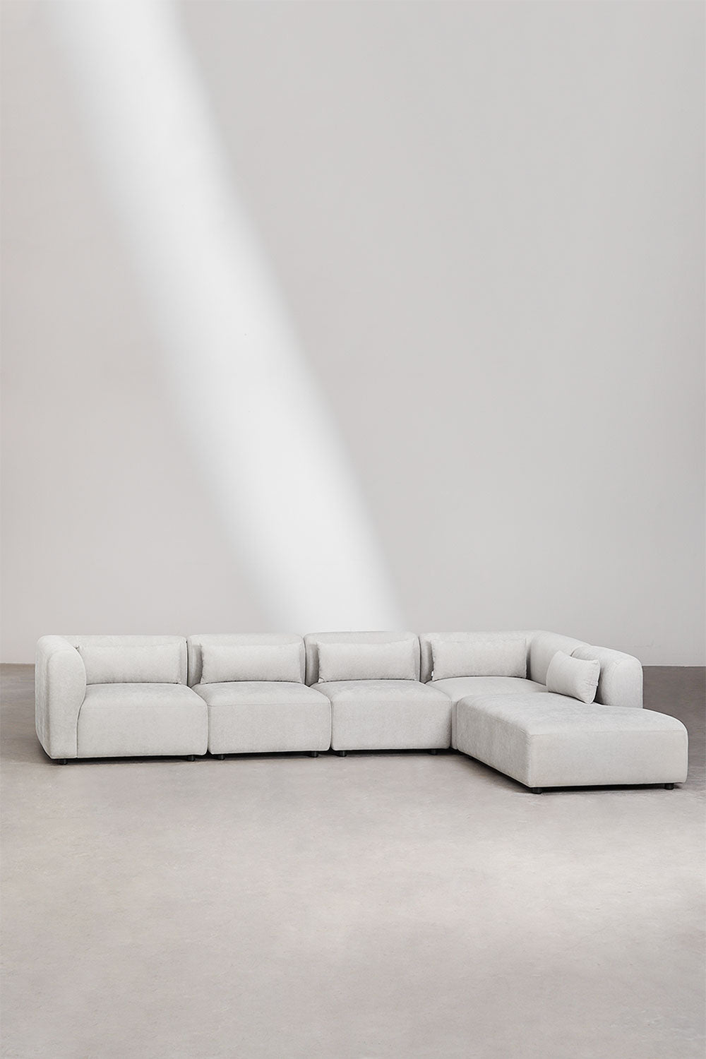 Sofa FOGLERA, šviesiai pilka, 350x242, dešinė