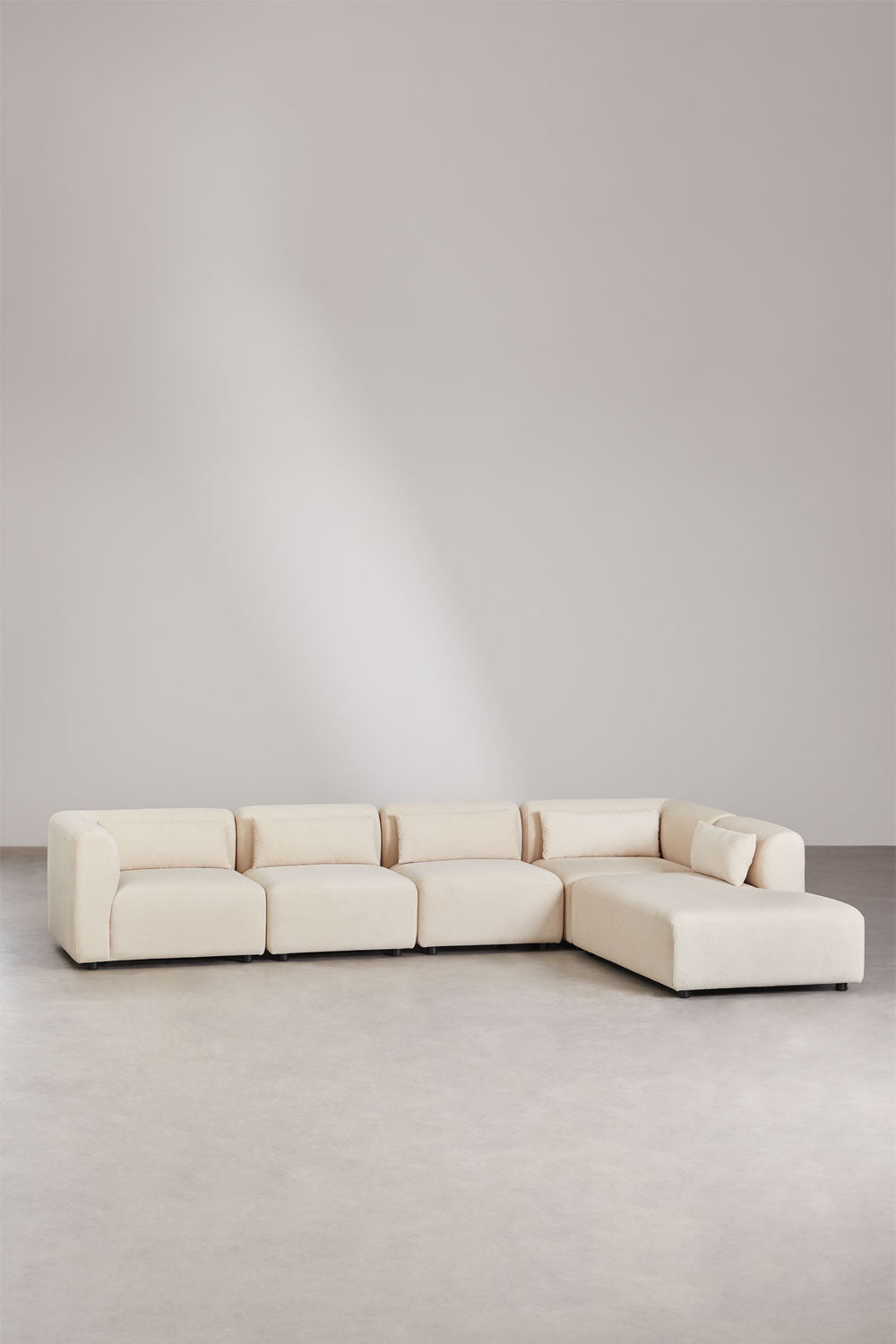 Sofa FOGLERA, smėlio linas, 350x242, dešinė