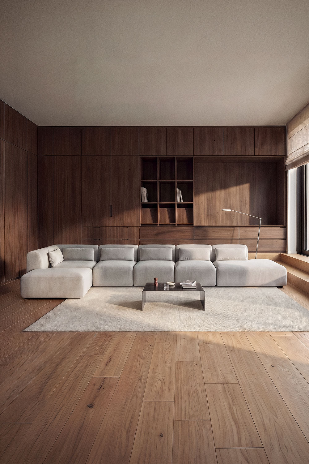 Kampinė sofa FOGLERA, pilkos spalvos
