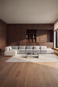 Kampinė sofa FOGLERA, pilkos spalvos