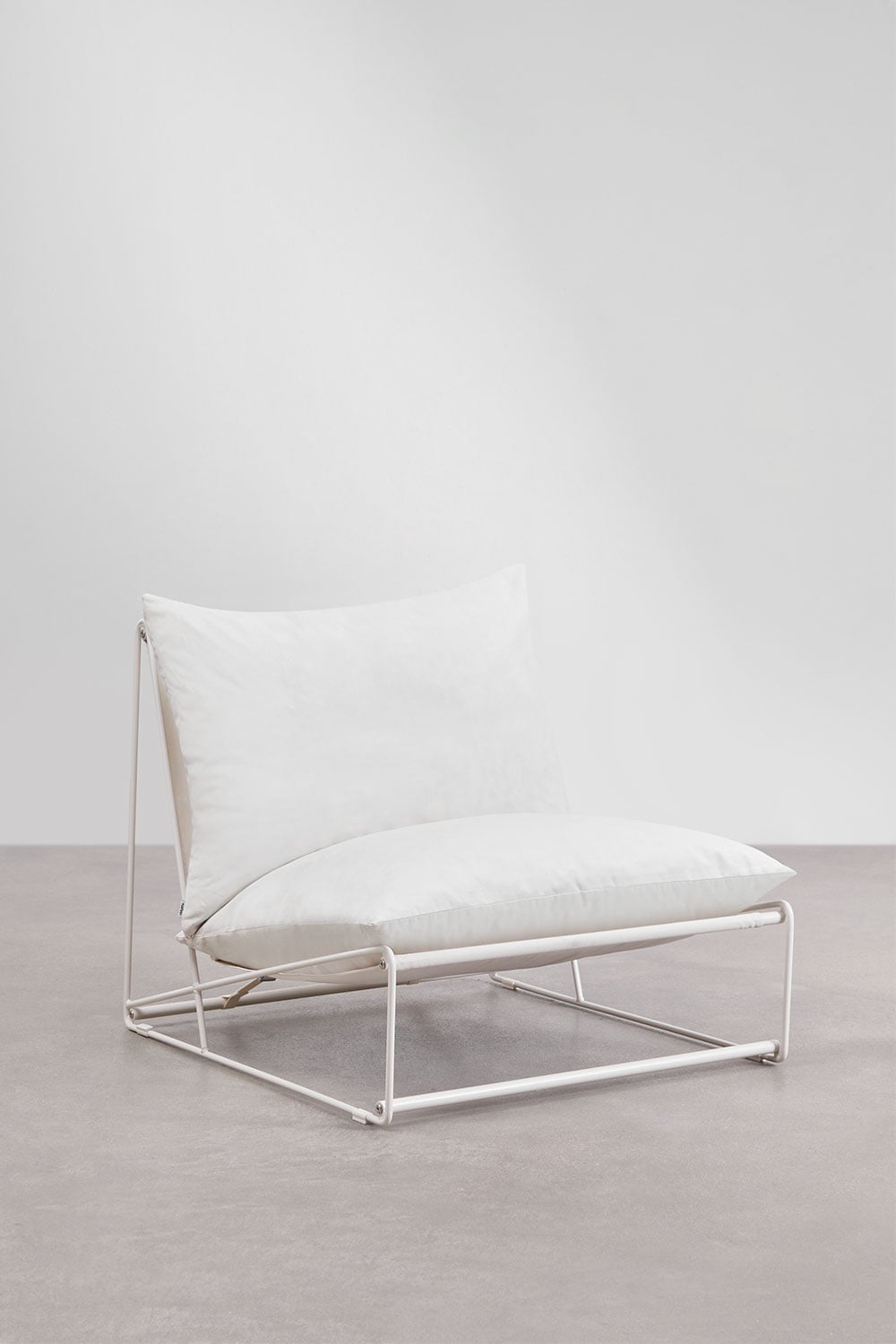 Lauko fotelis COSMO, kreminė-mėlyna