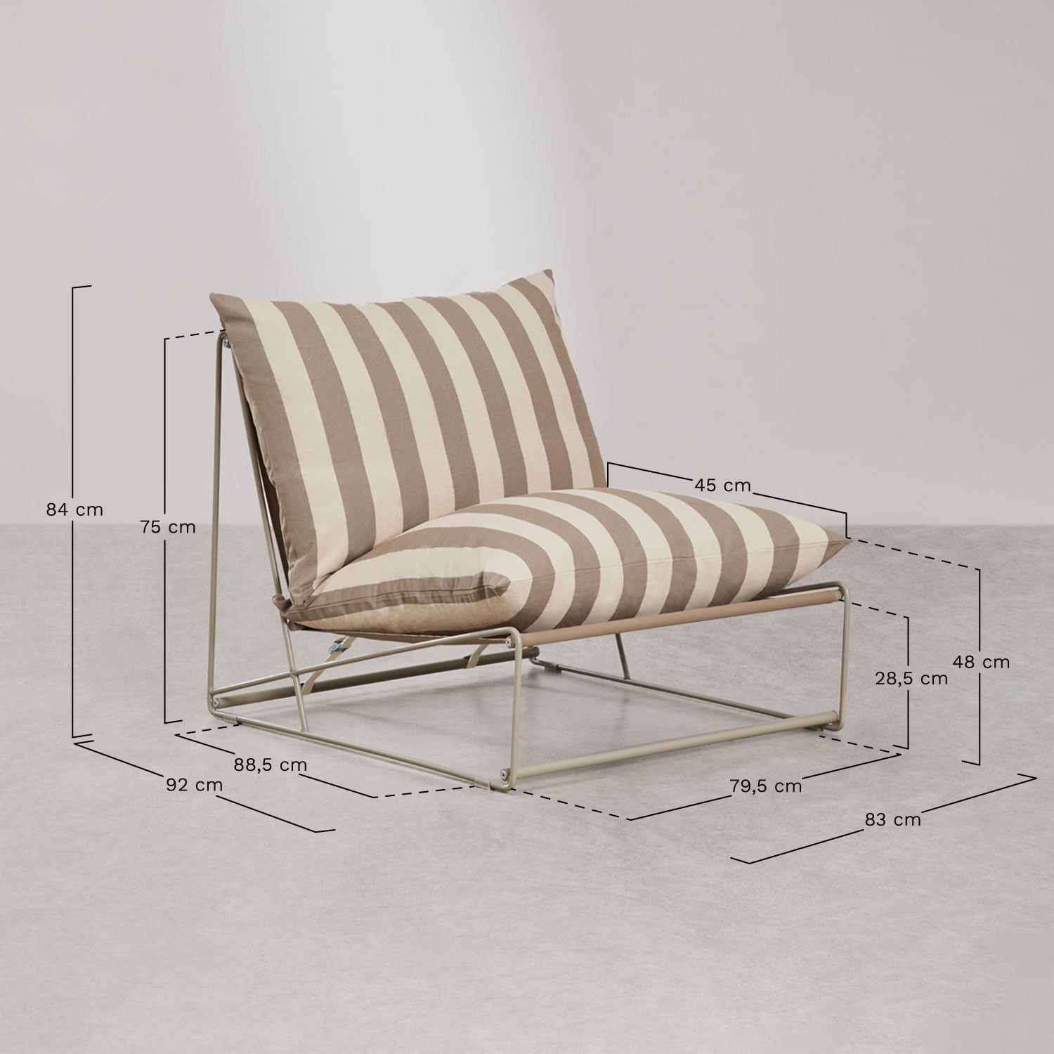COSMO Outdoor Armchair, Sand Olive Green