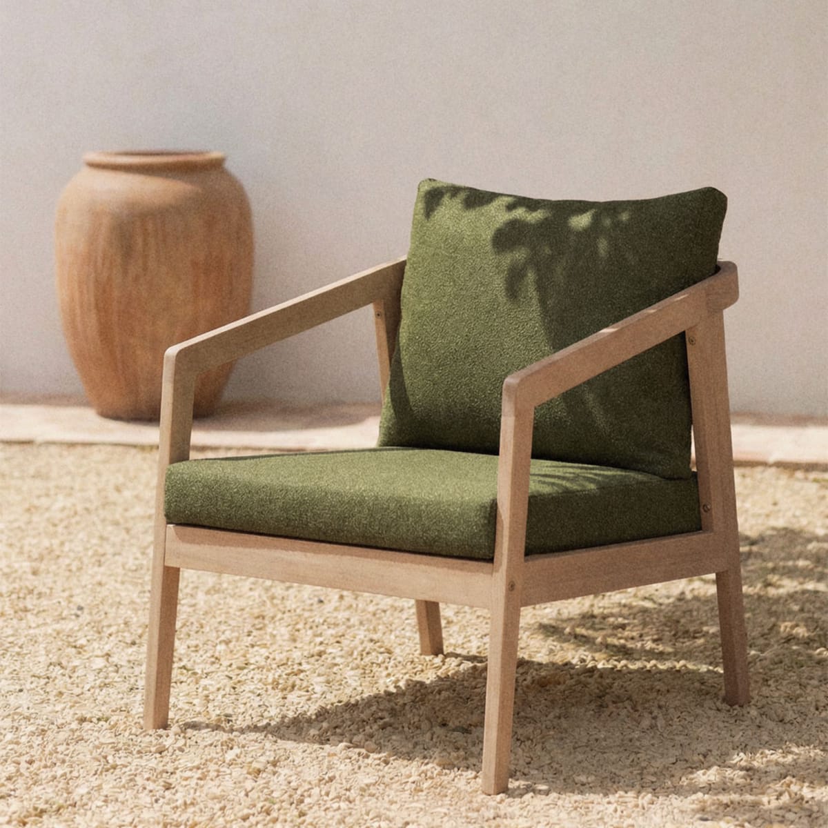 Armchair VIRVO, acacia, light (2 variants)