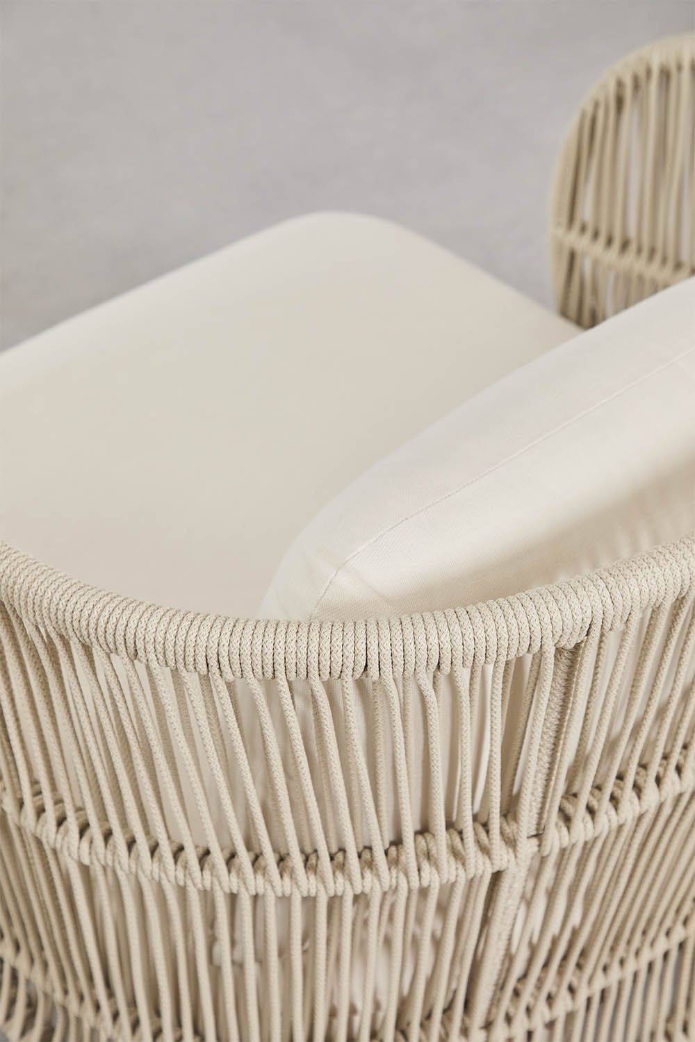 Lauko fotelis CORAL, akacija, kreminė