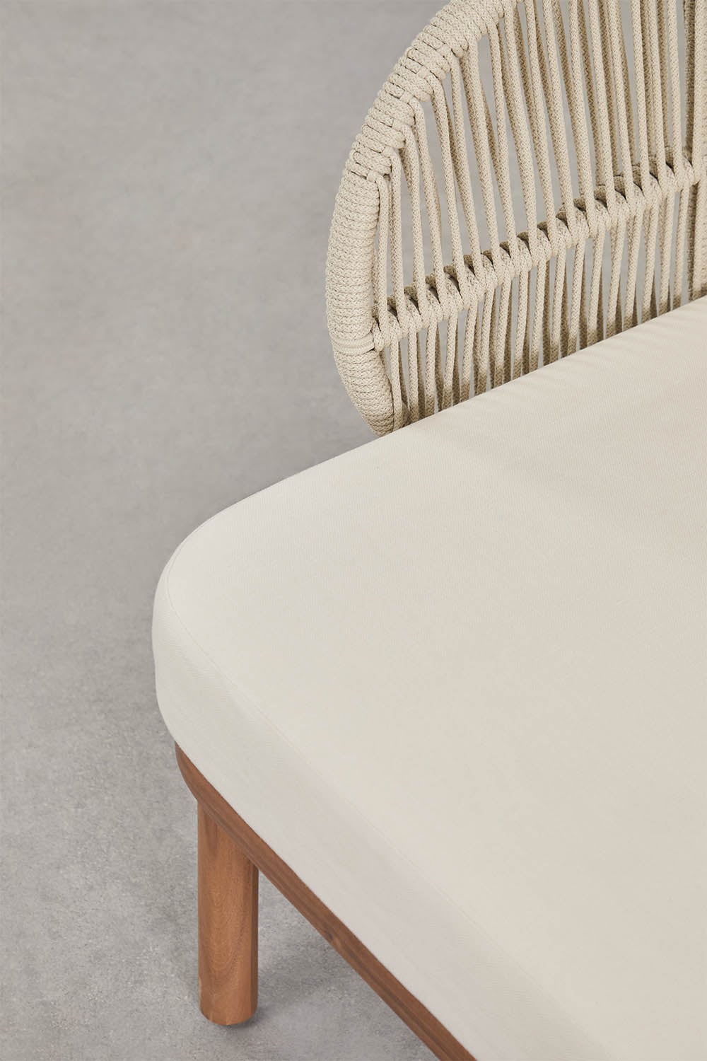 Lauko fotelis CORAL, akacija, kreminė