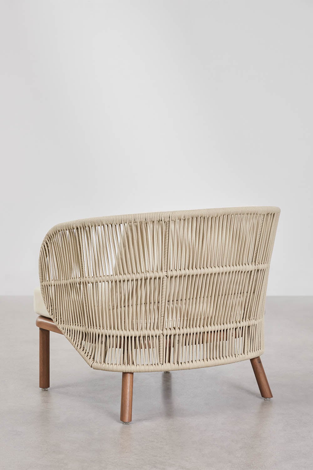 Lauko fotelis CORAL, akacija, kreminė