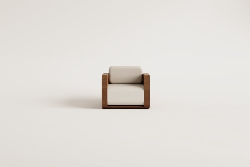 Armchair RATIKO, acacia wood