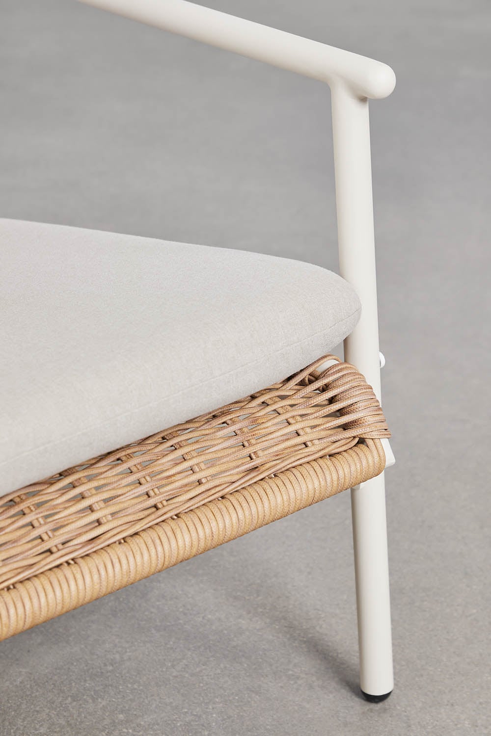 Outdoor armchair RATANO, synthetic rattan, white