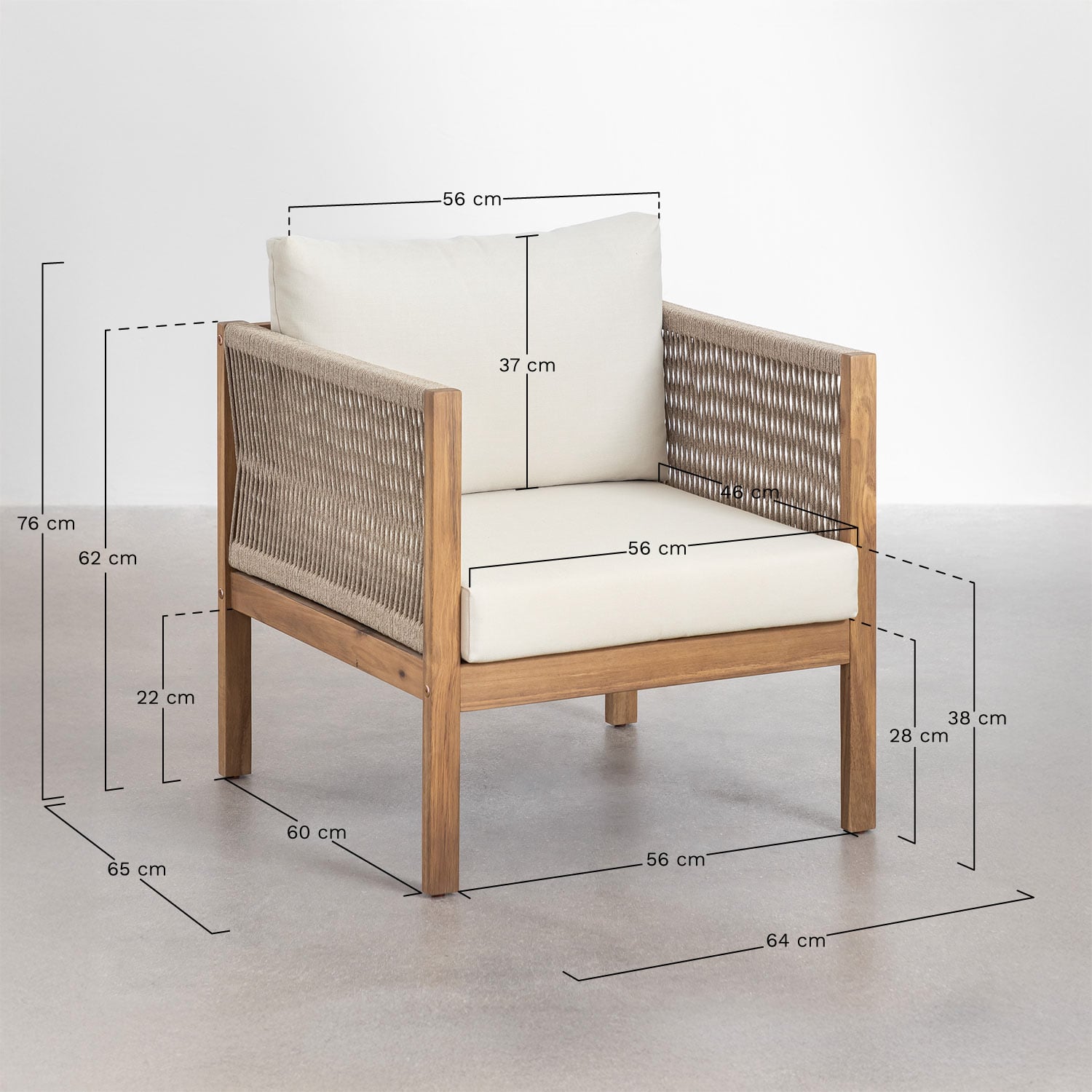 Lauko fotelis PARMA, terakota