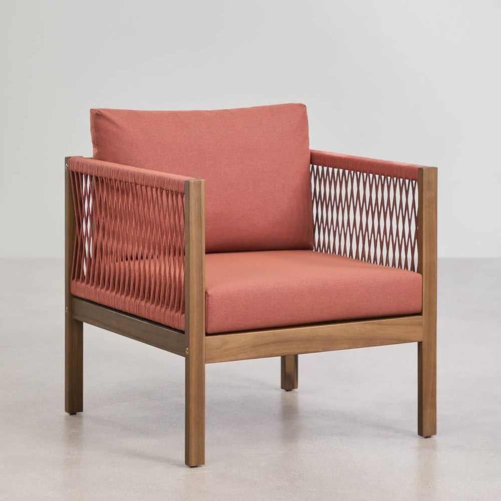 Outdoor armchair PARMA, terracotta